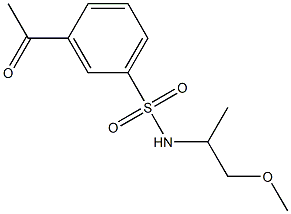 3-acetyl-N-(1-methoxypropan-2-yl)benzene-1-sulfonamide 结构式