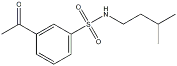 3-acetyl-N-(3-methylbutyl)benzene-1-sulfonamide 结构式