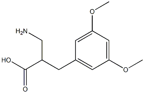 3-amino-2-[(3,5-dimethoxyphenyl)methyl]propanoic acid 结构式