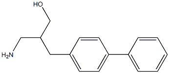 3-amino-2-[(4-phenylphenyl)methyl]propan-1-ol 结构式