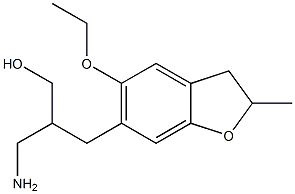 3-amino-2-[(5-ethoxy-2-methyl-2,3-dihydro-1-benzofuran-6-yl)methyl]propan-1-ol 结构式