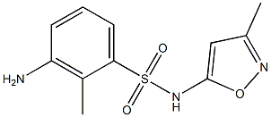 3-amino-2-methyl-N-(3-methyl-1,2-oxazol-5-yl)benzene-1-sulfonamide 结构式