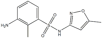 3-amino-2-methyl-N-(5-methyl-1,2-oxazol-3-yl)benzene-1-sulfonamide 结构式