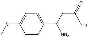 3-amino-3-[4-(methylsulfanyl)phenyl]propanamide 结构式