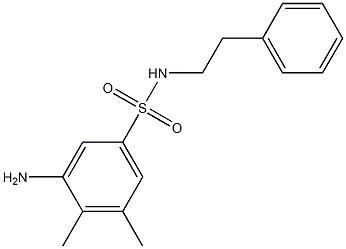 3-amino-4,5-dimethyl-N-(2-phenylethyl)benzene-1-sulfonamide 结构式