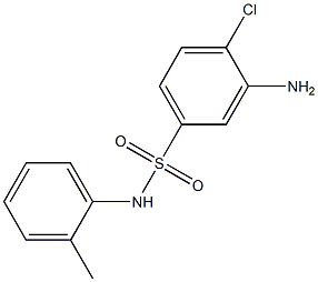 3-amino-4-chloro-N-(2-methylphenyl)benzene-1-sulfonamide 结构式