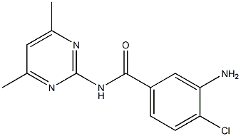 3-amino-4-chloro-N-(4,6-dimethylpyrimidin-2-yl)benzamide 结构式