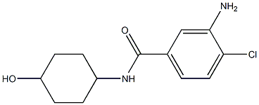 3-amino-4-chloro-N-(4-hydroxycyclohexyl)benzamide 结构式