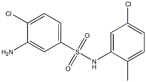 3-amino-4-chloro-N-(5-chloro-2-methylphenyl)benzene-1-sulfonamide 结构式