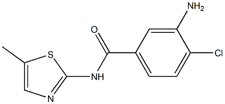 3-amino-4-chloro-N-(5-methyl-1,3-thiazol-2-yl)benzamide 结构式