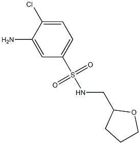 3-amino-4-chloro-N-(oxolan-2-ylmethyl)benzene-1-sulfonamide 结构式