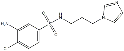 3-amino-4-chloro-N-[3-(1H-imidazol-1-yl)propyl]benzene-1-sulfonamide 结构式