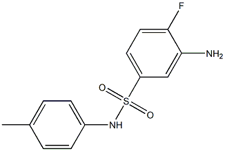 3-amino-4-fluoro-N-(4-methylphenyl)benzene-1-sulfonamide 结构式