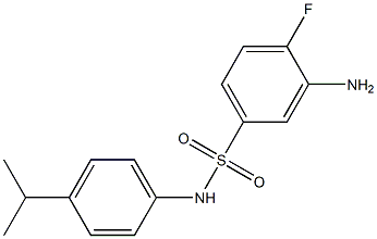 3-amino-4-fluoro-N-[4-(propan-2-yl)phenyl]benzene-1-sulfonamide 结构式