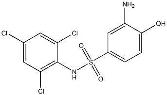 3-amino-4-hydroxy-N-(2,4,6-trichlorophenyl)benzene-1-sulfonamide 结构式