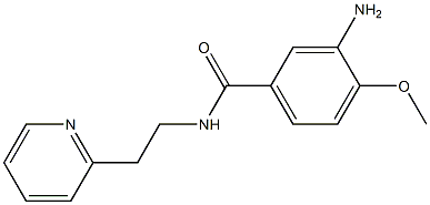 3-amino-4-methoxy-N-(2-pyridin-2-ylethyl)benzamide 结构式