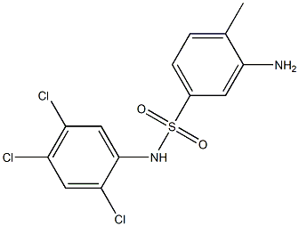 3-amino-4-methyl-N-(2,4,5-trichlorophenyl)benzene-1-sulfonamide 结构式