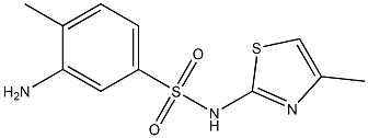 3-amino-4-methyl-N-(4-methyl-1,3-thiazol-2-yl)benzene-1-sulfonamide 结构式