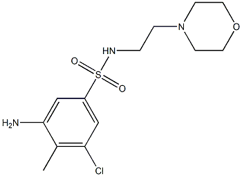 3-amino-5-chloro-4-methyl-N-[2-(morpholin-4-yl)ethyl]benzene-1-sulfonamide 结构式