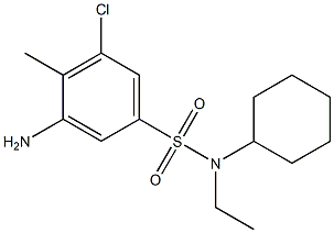 3-amino-5-chloro-N-cyclohexyl-N-ethyl-4-methylbenzene-1-sulfonamide 结构式