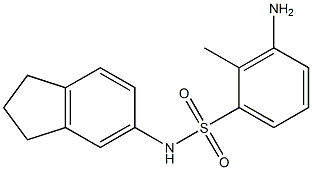 3-amino-N-(2,3-dihydro-1H-inden-5-yl)-2-methylbenzene-1-sulfonamide 结构式