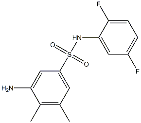 3-amino-N-(2,5-difluorophenyl)-4,5-dimethylbenzene-1-sulfonamide 结构式