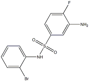 3-amino-N-(2-bromophenyl)-4-fluorobenzene-1-sulfonamide 结构式