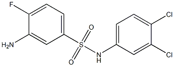 3-amino-N-(3,4-dichlorophenyl)-4-fluorobenzene-1-sulfonamide 结构式