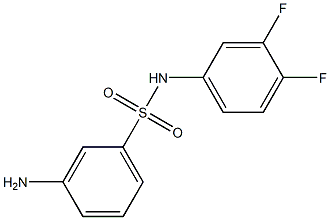 3-amino-N-(3,4-difluorophenyl)benzenesulfonamide 结构式