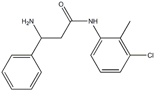 3-amino-N-(3-chloro-2-methylphenyl)-3-phenylpropanamide 结构式