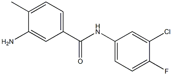 3-amino-N-(3-chloro-4-fluorophenyl)-4-methylbenzamide 结构式