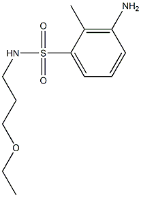 3-amino-N-(3-ethoxypropyl)-2-methylbenzene-1-sulfonamide 结构式