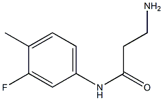 3-amino-N-(3-fluoro-4-methylphenyl)propanamide 结构式