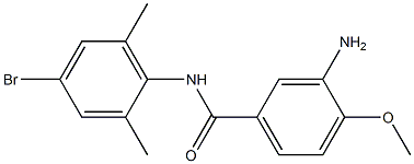 3-amino-N-(4-bromo-2,6-dimethylphenyl)-4-methoxybenzamide 结构式