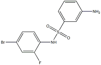 3-amino-N-(4-bromo-2-fluorophenyl)benzene-1-sulfonamide 结构式