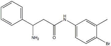 3-amino-N-(4-bromo-3-methylphenyl)-3-phenylpropanamide 结构式