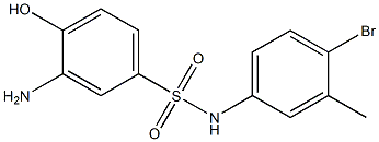 3-amino-N-(4-bromo-3-methylphenyl)-4-hydroxybenzene-1-sulfonamide 结构式