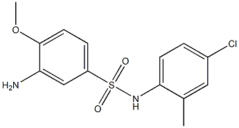 3-amino-N-(4-chloro-2-methylphenyl)-4-methoxybenzene-1-sulfonamide 结构式