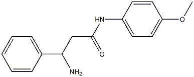 3-amino-N-(4-methoxyphenyl)-3-phenylpropanamide 结构式