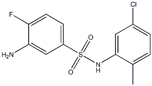 3-amino-N-(5-chloro-2-methylphenyl)-4-fluorobenzene-1-sulfonamide 结构式