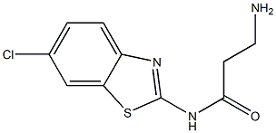 3-amino-N-(6-chloro-1,3-benzothiazol-2-yl)propanamide 结构式