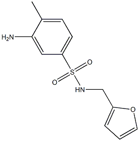 3-amino-N-(furan-2-ylmethyl)-4-methylbenzene-1-sulfonamide 结构式