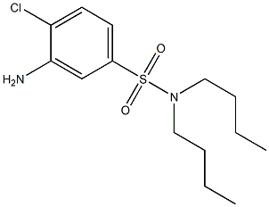 3-amino-N,N-dibutyl-4-chlorobenzene-1-sulfonamide 结构式