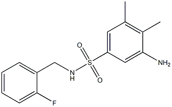 3-amino-N-[(2-fluorophenyl)methyl]-4,5-dimethylbenzene-1-sulfonamide 结构式