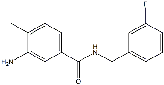 3-amino-N-[(3-fluorophenyl)methyl]-4-methylbenzamide 结构式