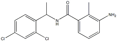 3-amino-N-[1-(2,4-dichlorophenyl)ethyl]-2-methylbenzamide 结构式