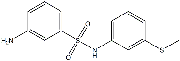 3-amino-N-[3-(methylsulfanyl)phenyl]benzene-1-sulfonamide 结构式