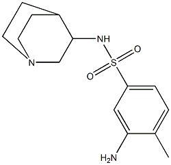 3-amino-N-{1-azabicyclo[2.2.2]octan-3-yl}-4-methylbenzene-1-sulfonamide 结构式