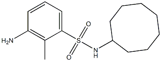 3-amino-N-cyclooctyl-2-methylbenzene-1-sulfonamide 结构式
