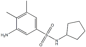 3-amino-N-cyclopentyl-4,5-dimethylbenzene-1-sulfonamide 结构式
